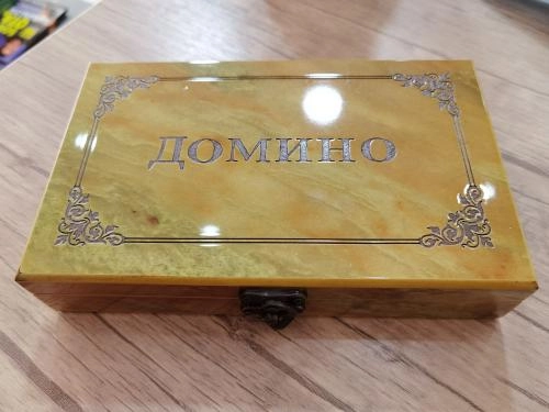 Домино в деревянной шкатулке "Ретро" купить