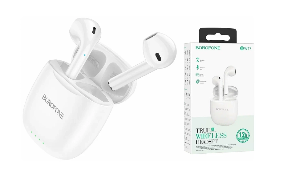 Беспроводные наушники Borofone BW17 белые недорого