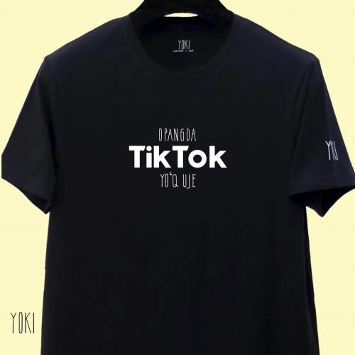 Футболка YOKI "Opangda Tik Tok yo'q uje" Black купить