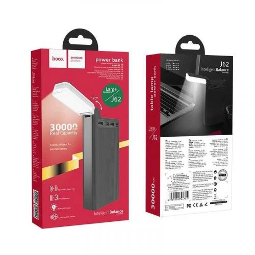 Power Bank Hoco J62 30000 mAh Black tashqi akkumulyatori onlayn