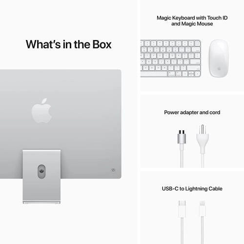 Apple iMac 24 4K, M1 (8 yadroli) 8/512GB (2021) Silver monoblok kompyuteri - rasm №5 Apple iMac 24 4K, M1 (8 yadroli) 8/512GB (2021) Silver monoblok kompyuteri onlayn