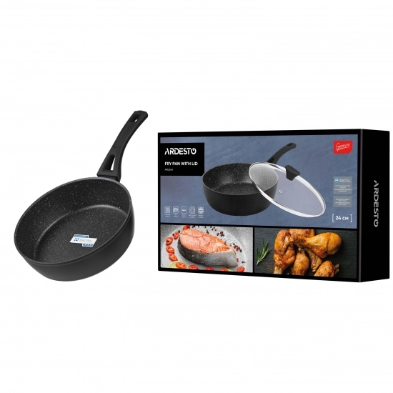 Сковорода глубокая с крышкой Ardesto Gemini Livorno, 24 см недорого