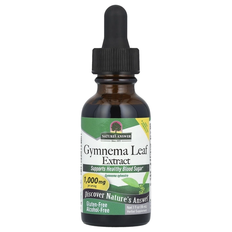 Nature&rsquo;s Answer Gymnema Leaf Extract, экстракт листьев джимнемы, без спирта, 1000 мг, 30 мл (1 жидк. унц.) (00631) купить
