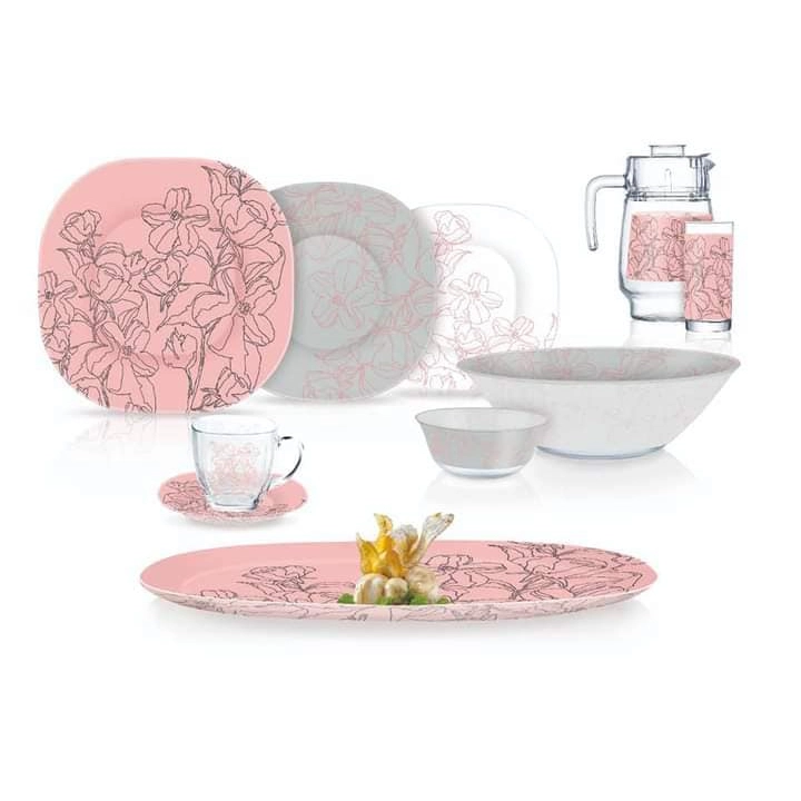 Набор столовой посуды Luminarc Carine Annalee pink 46 предметов (Q5490) купить