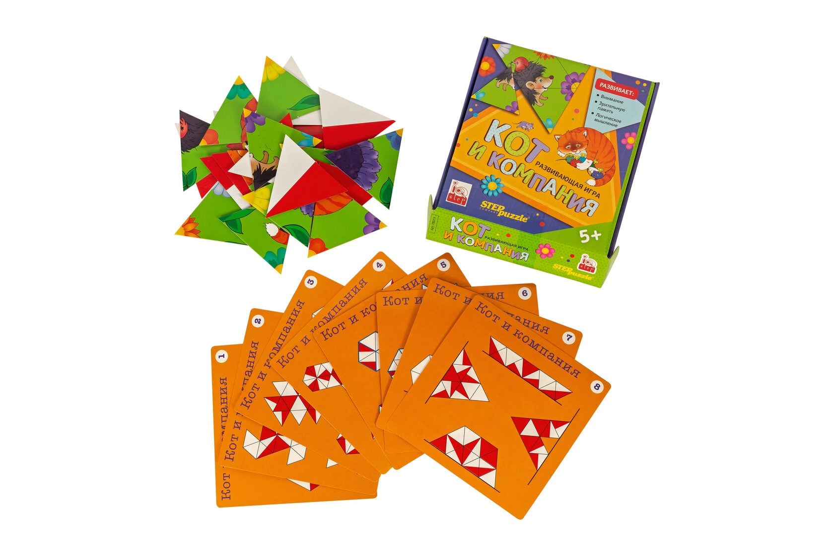 "Кот и компания Тримино" IQ step o'quv o'yini arzon