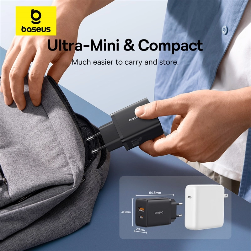 Baseus Cube PD 20W Fast Charger USB+Type-C qora zaryadlash qurilmasi - rasm №13 Baseus Cube PD 20W Fast Charger USB+Type-C qora zaryadlash qurilmasi arzon