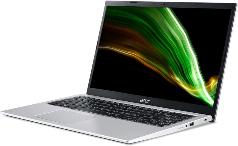 Acer A315-58-34X1. Core I3-1115G4.DDR4 4GB. SSD 256GB 15.6". FHD Silver noutbuki arzon