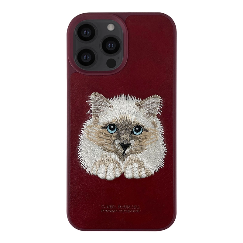 iPhone 14 Pro/14 Pro max uchun "Cat" Santa Barbara Polo Savanna qizil bezakli g'ilofi sotib olish