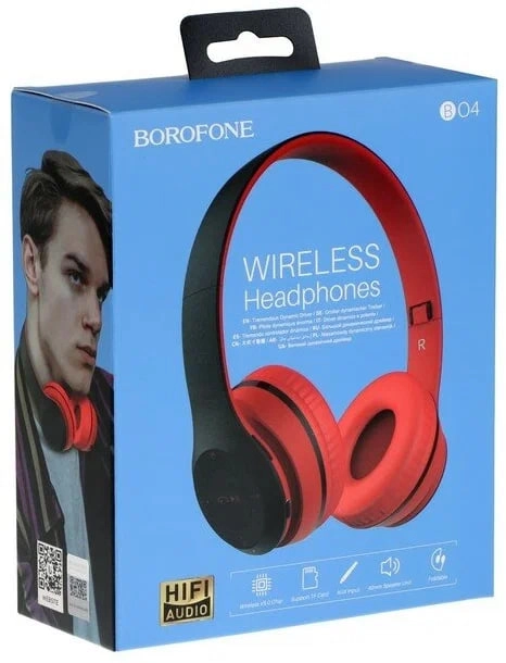 Беспроводные наушники Borofone BO4 красный в Узбекистане