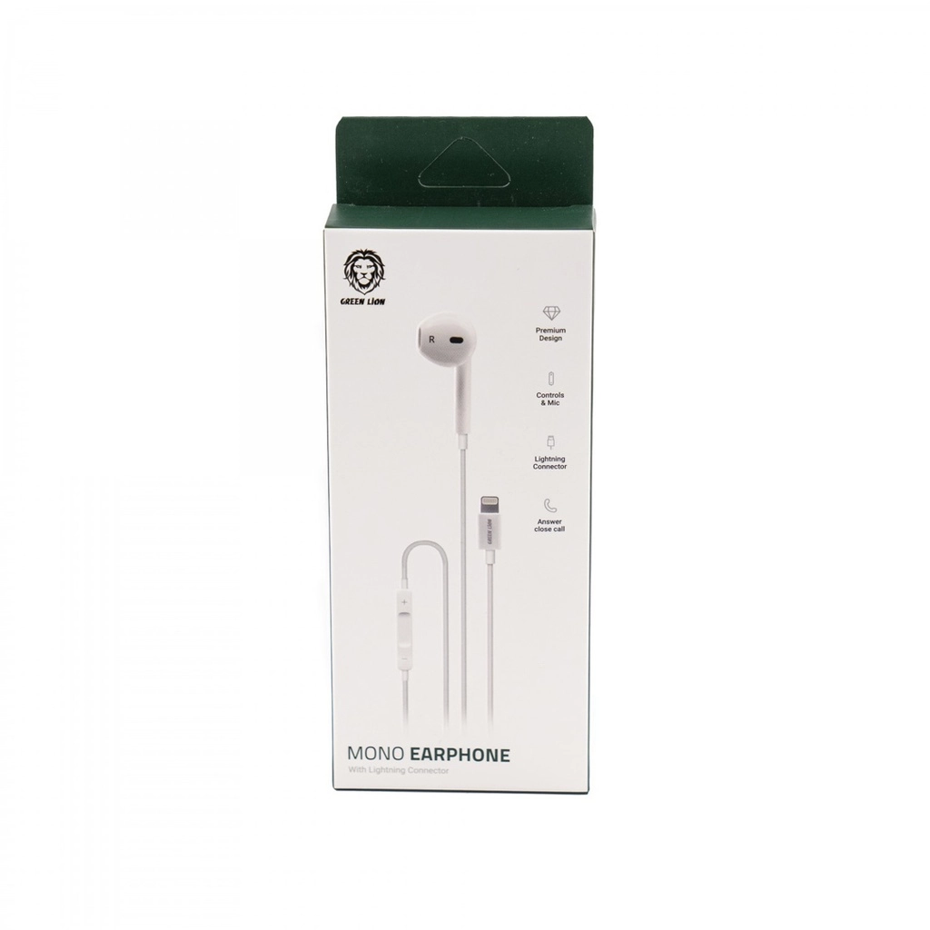 Green Lion Mono Earphones with Lightning Connector naushniki arzon