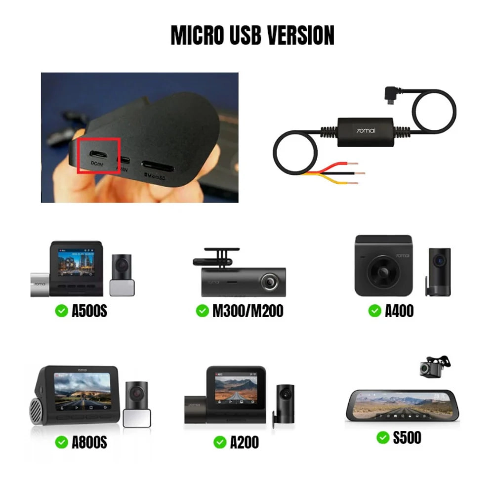 Парковочный кабель 70mai Parking Monitoring Hardware Kit UP02 в Узбекистане