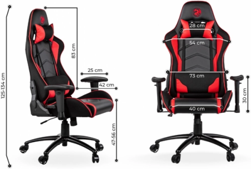 Геймерское кресло 2E GAMING GC25 Black-Red онлайн