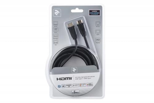Кабель 2Е HDMI TO HDMI, (AM/AM), 5 М 2EW-1002-5M рассрочка