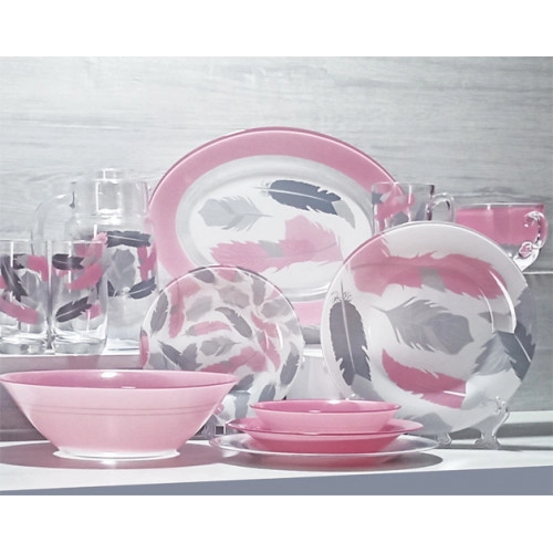 Столовый сервиз Luminarc Tirana Pink 46 предметов купить