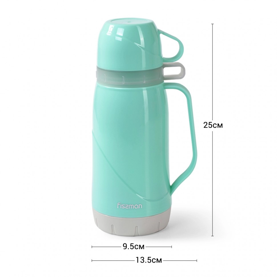 Термос Fissman 600 мл Аквамарин (пластиковый корпус со стеклянной колбой) онлайн