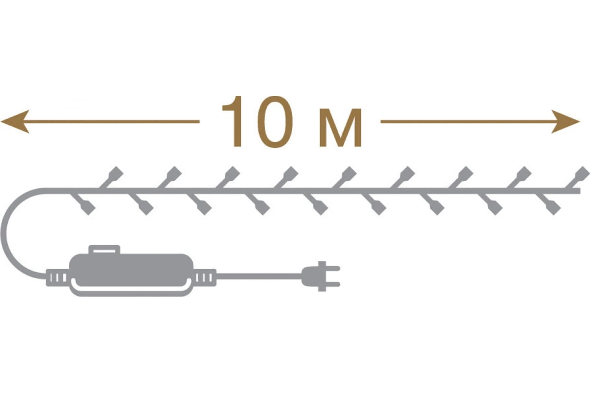 Гирлянда Vegas нить 100 разноцветных LED ламп 8 режимов онлайн