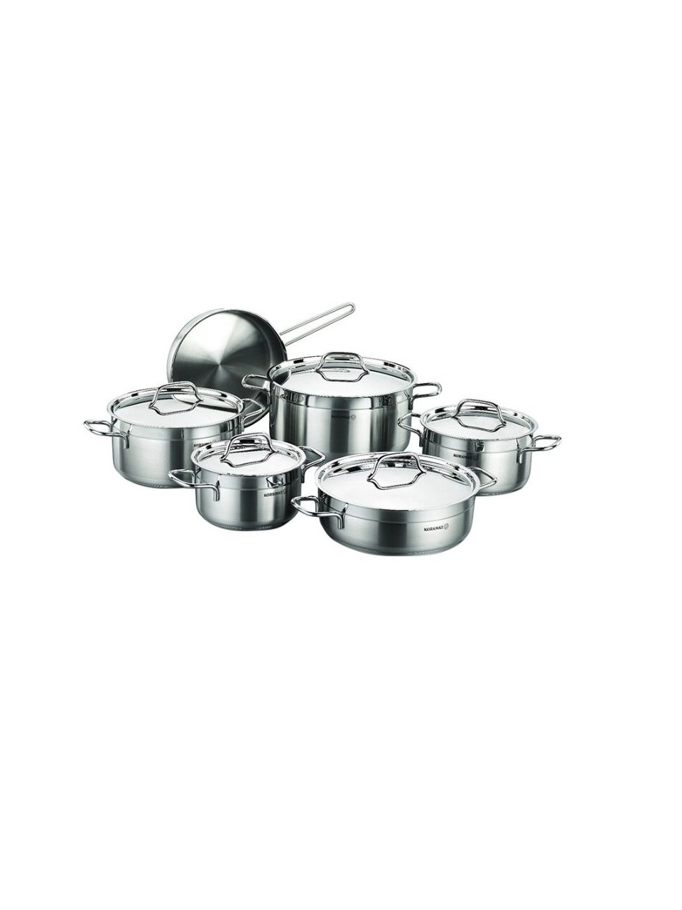 Korkmaz Alfa Grande idishlar to'plami, zanglamaydigan po'latdan, qopqoqli, A1089 sotib olish