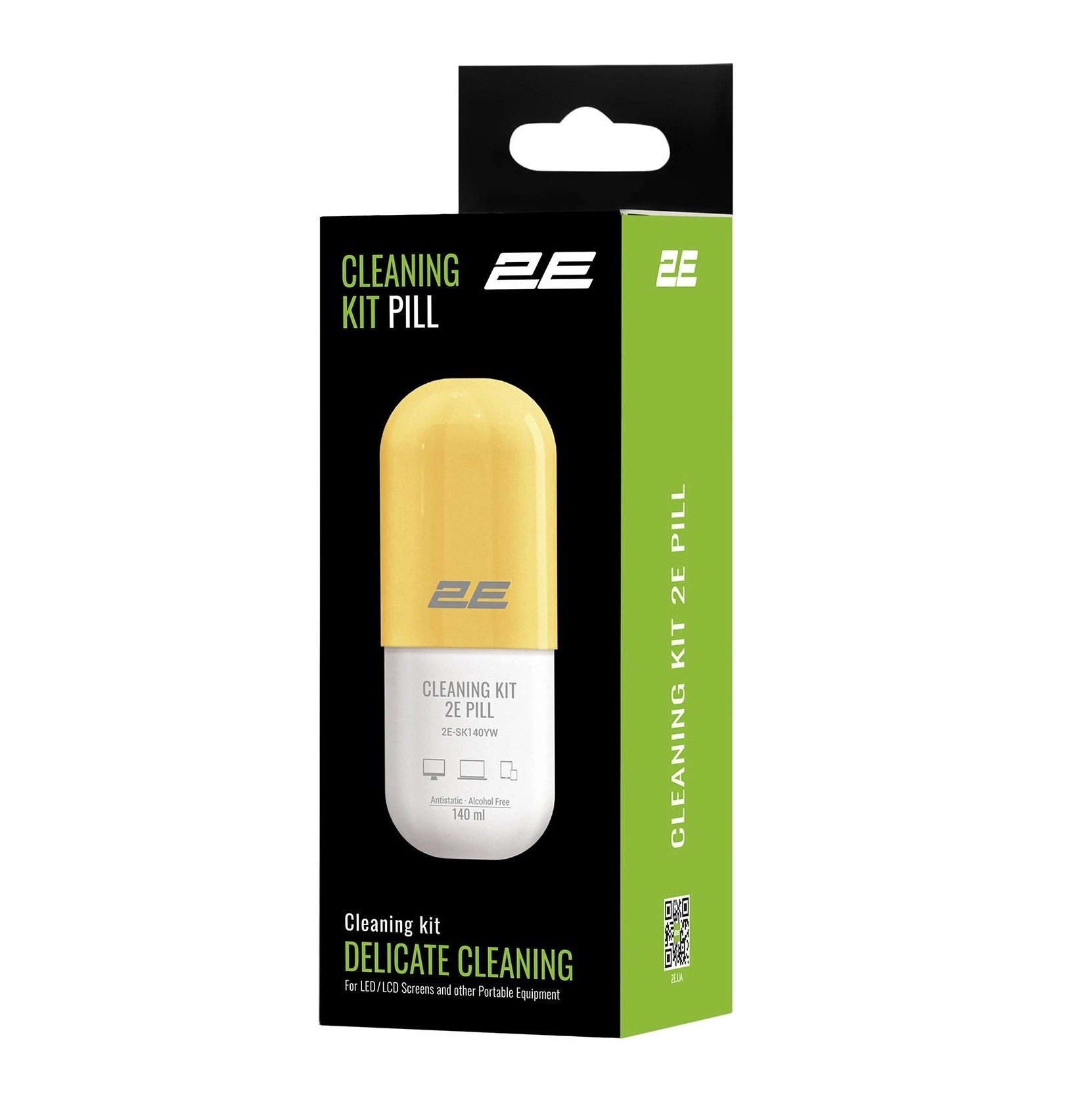 Tozalash to&lsquo;plami 2E PILL orgtexnika uchun (Liquid 140ml + salfetka 20sm), White-yellow onlayn