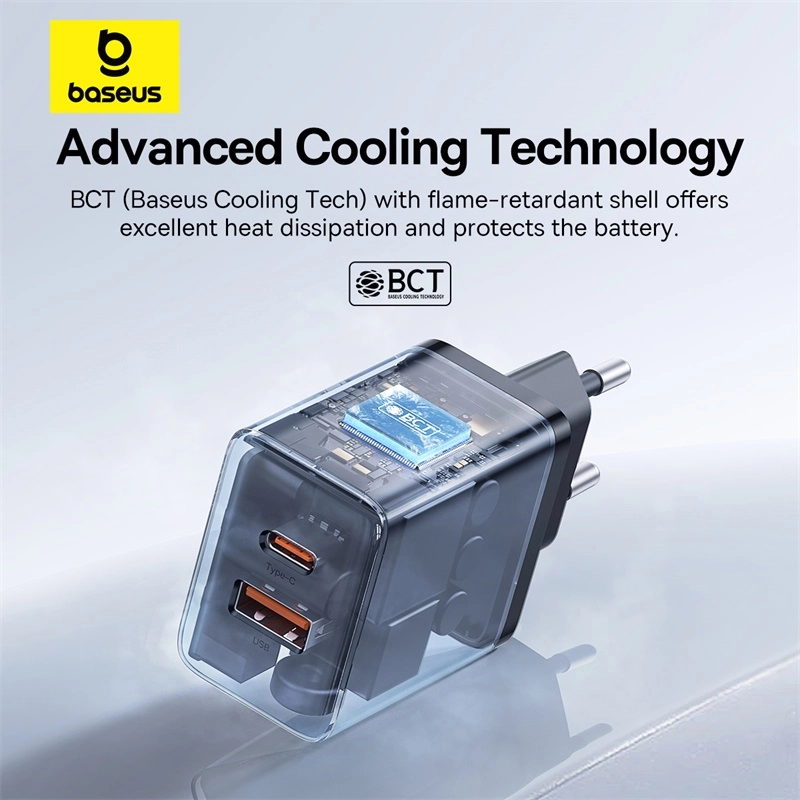 Baseus Cube PD 20W Fast Charger USB+Type-C qora zaryadlash qurilmasi - rasm №5 Baseus Cube PD 20W Fast Charger USB+Type-C qora zaryadlash qurilmasi onlayn