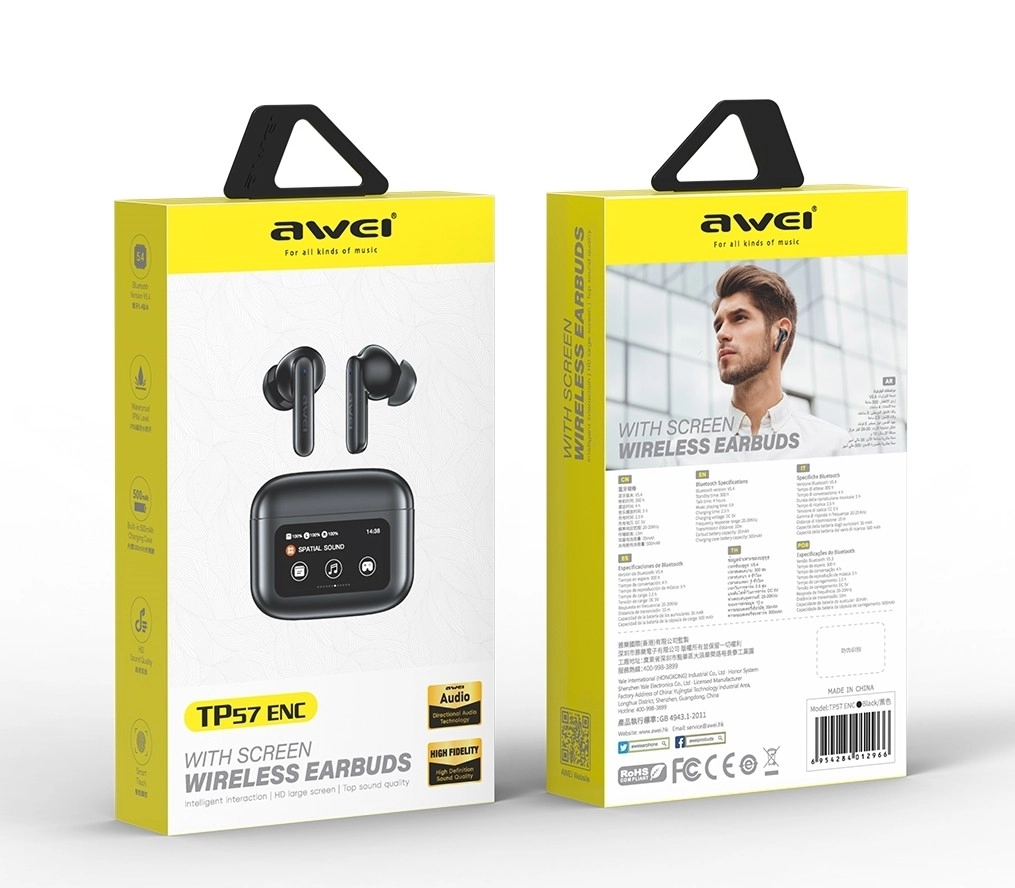 Awei TP57 ENC simsiz quloqchini qora arzon