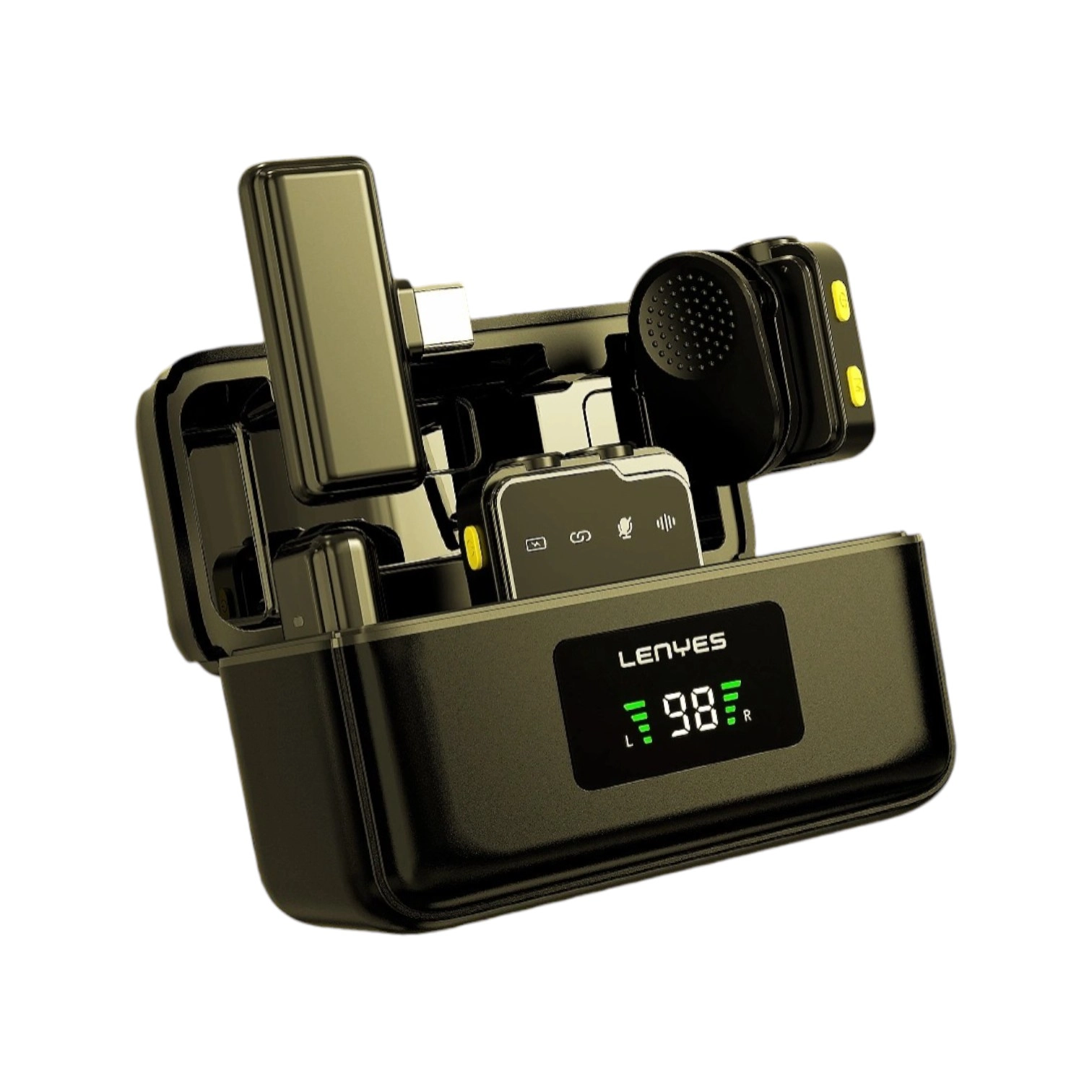 LENYES Wireless LM205 petlichka simsiz mikrofoni , Black O'zbekistonda