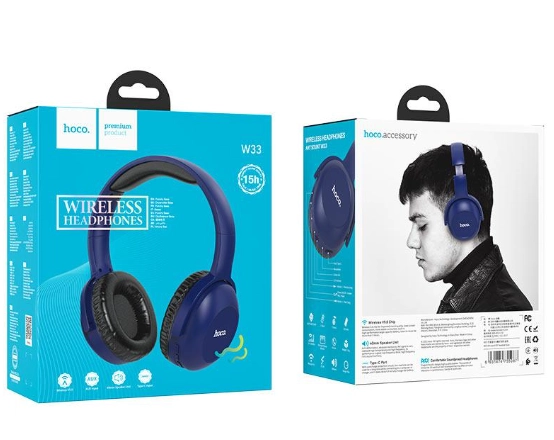 Беспроводные наушники Hoco W33 синий в Узбекистане