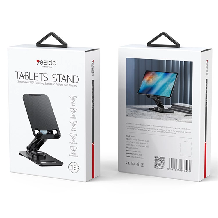 Настольная подставка для смартфона и планшета Yesido C183  черный недорого