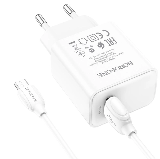 Borofone BA66A White Zaryadlash qurilmasi bo'lib to'lash