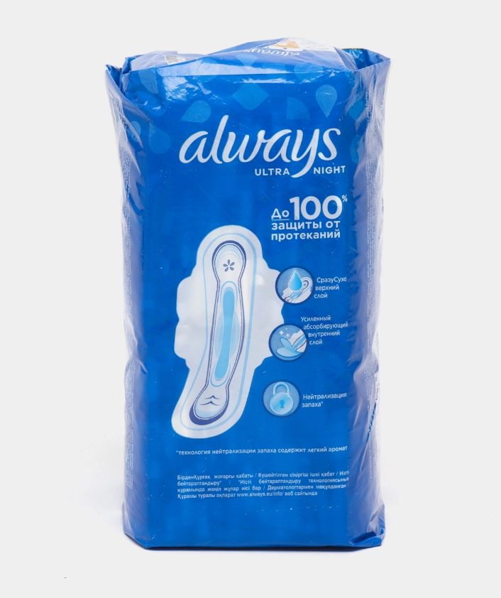 Always Ultra Pads Night Quatro 26 dona Ayollar gigiyenik tagligi arzon