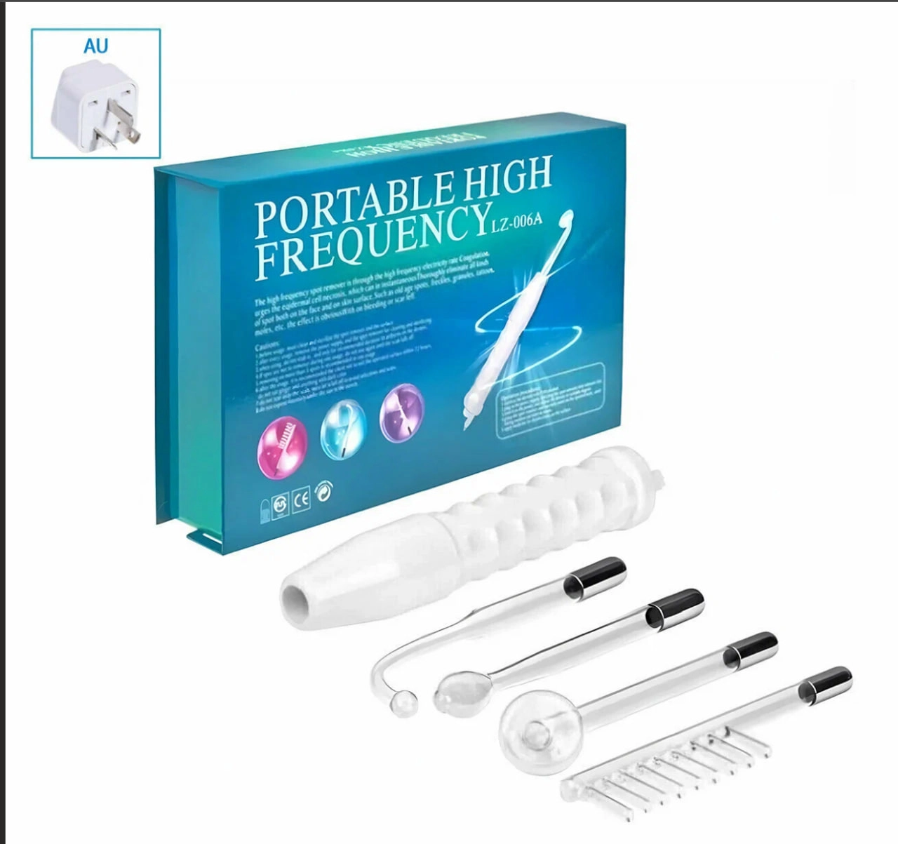 Дарсонваль, косметологический аппарат, для лица и тела и роста волос, 4 насадок недорого