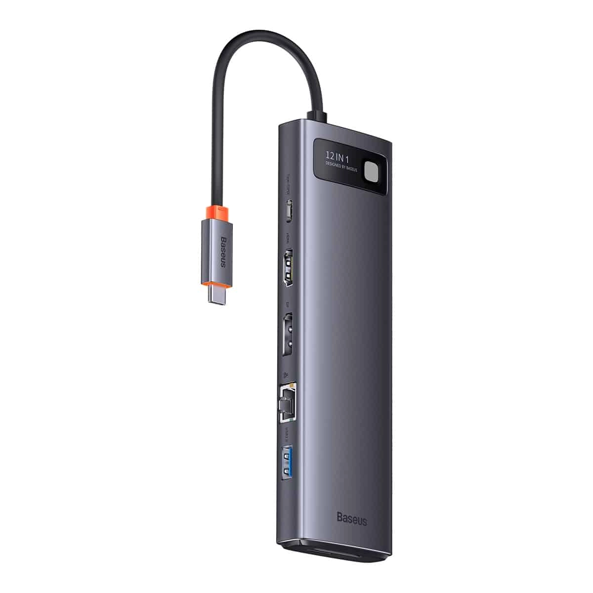 USB Hub Baseus Metal Gleam Series 12in1 HUB HDMI / DP / USB Type C / minijack 3.5mm / RJ45 / SD USB-konsentratori sotib olish