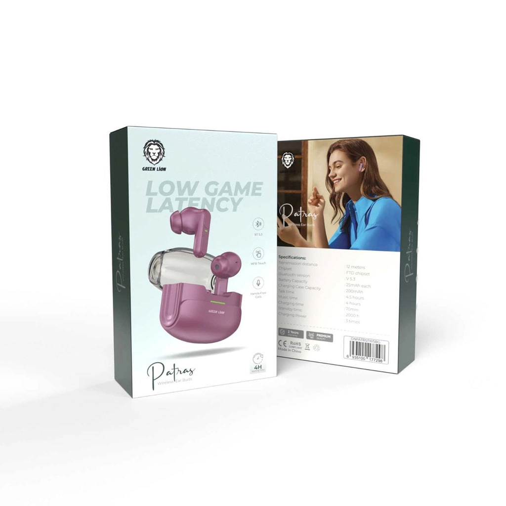 Green Lion Patras Wireless Earbuds pushtirang simsiz naushniklari arzon