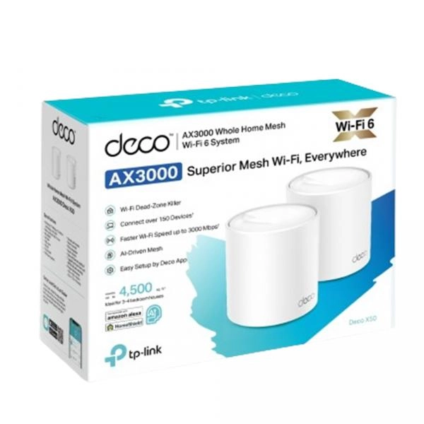 Wi-Fi Mesh система TP-LINK Deco X50 (2-pack) - фото №4 Wi-Fi Mesh система TP-LINK Deco X50 (2-pack) в Узбекистане