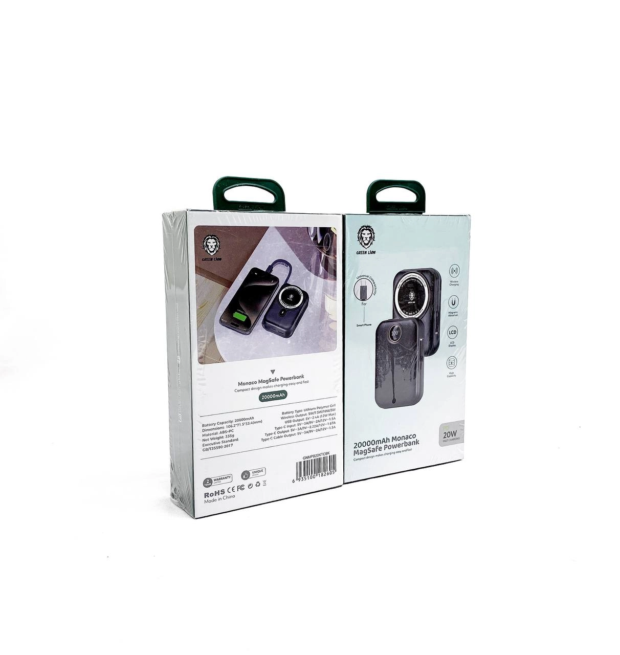 Внешний аккумулятор Green Lion Monaco MagSafe Power Bank 20000mAh чёрный в Узбекистане