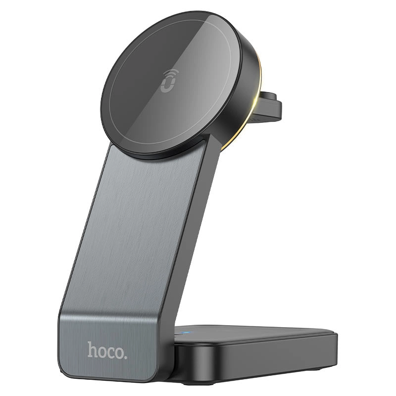 Hoco CQ3 3in1 Fast Wireless Charger qora tezkor simsiz quvvatlagichi sotib olish