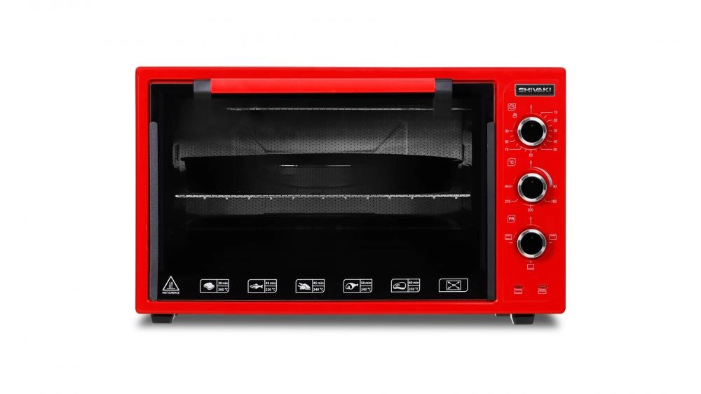 Мини-печь Shivaki 3618 E (С лампой) Красная недорого