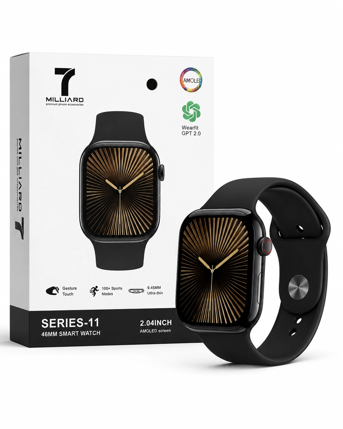 Smart-soat 7 Milliard 11 Series 49 мм (7MWSA10BK) O'zbekistonda