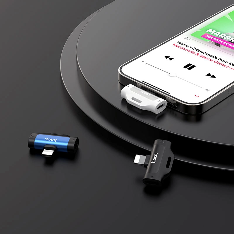 Многофункциональный адаптер Hoco Lightning LS31 черный в Узбекистане