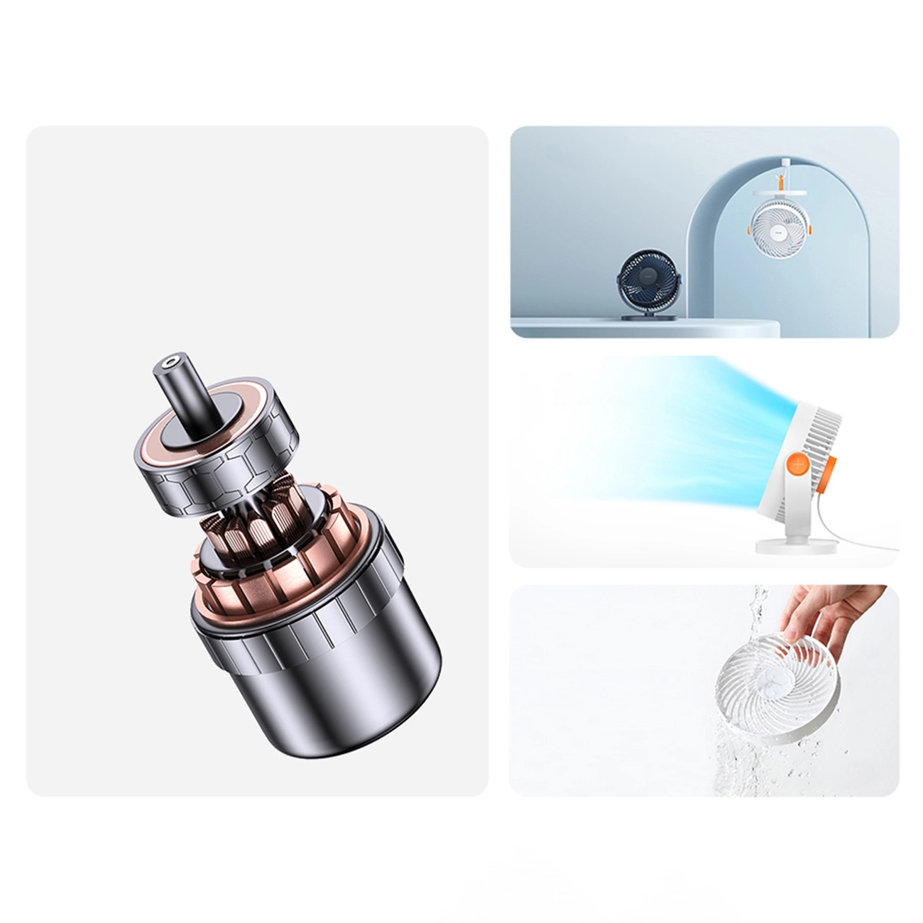 Baseus Serenity Desktop Fan oq mini-ventilyatori sotib olish