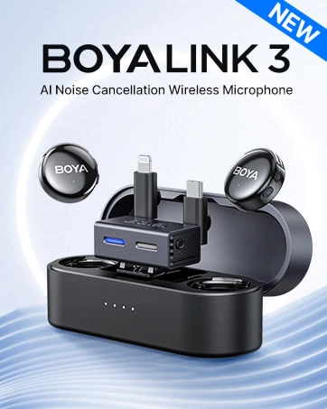 Беспроводной микрофон BOYA BOYALINK 3 Combo , Black цена