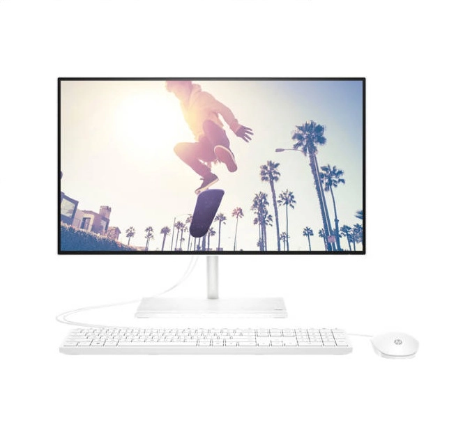 HP 24-CB1013NH, Intel Core i7-1255U, DDR4 8GB, SSD 512GB, 23.8" FHD IPS, Intel Iris Xe Graphics, No DVD (klaviatura+sichqoncha) oq monoblok kompyuteri sotib olish