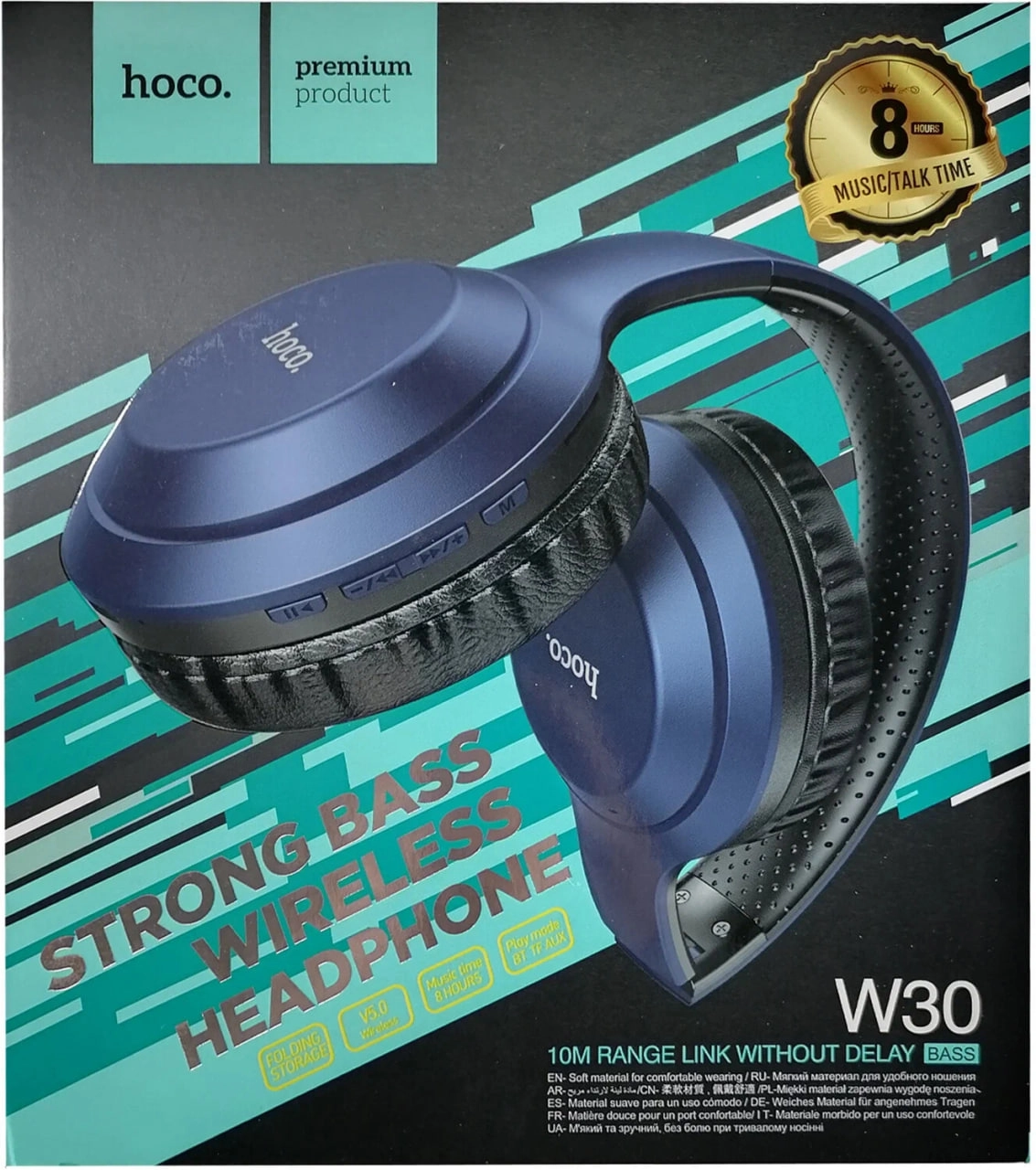 Беспроводные наушники Hoco W30 Fun синий в Узбекистане