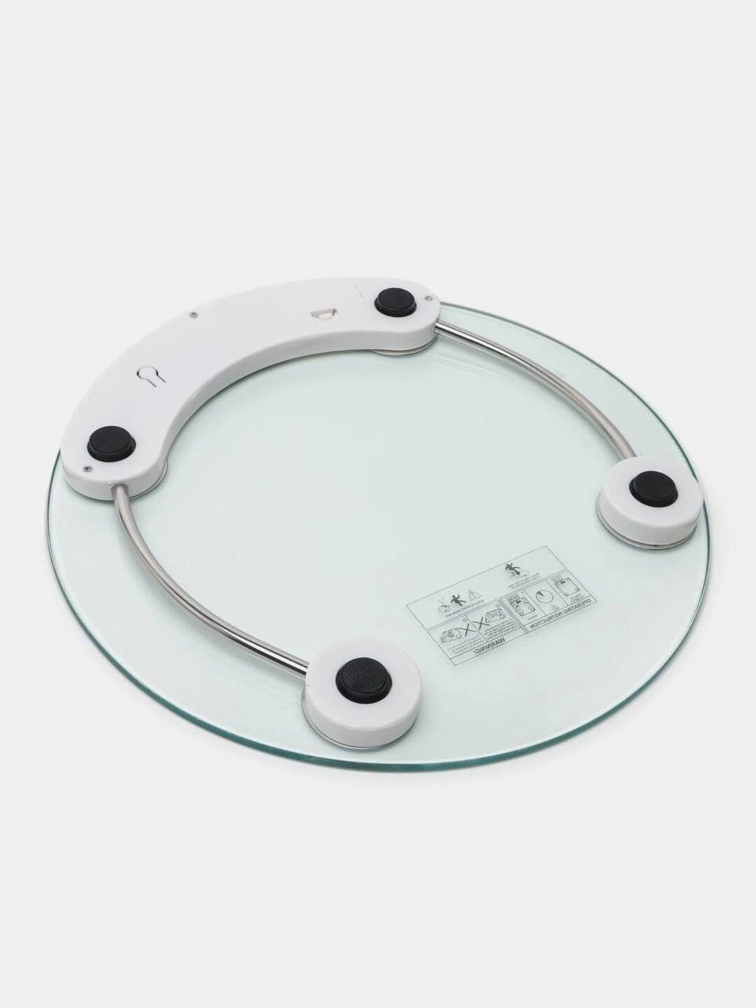 Elektron tarozi, uy uchun, polga qo&lsquo;yiladigan, shaffof shisha, dumaloq shaklda, 180 kg gacha bo'lib to'lash