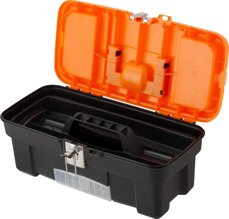 Ящик для инструментов BLOCKER EXPERT 16" с металлическим замком, черный/оранжевый в Узбекистане