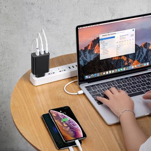 Сетевое зарядное устройство Baseus PD 3.0+QC 4+ 2xUSB+USB Type-C Speed PPS Three Output 60W - фото №4 Сетевое зарядное устройство Baseus PD 3.0+QC 4+ 2xUSB+USB Type-C Speed PPS Three Output 60W в Узбекистане