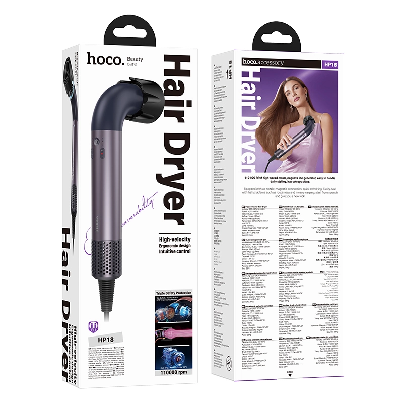 Фен Hoco HP18 High-Velocity Hair Dryer, Purple в Узбекистане