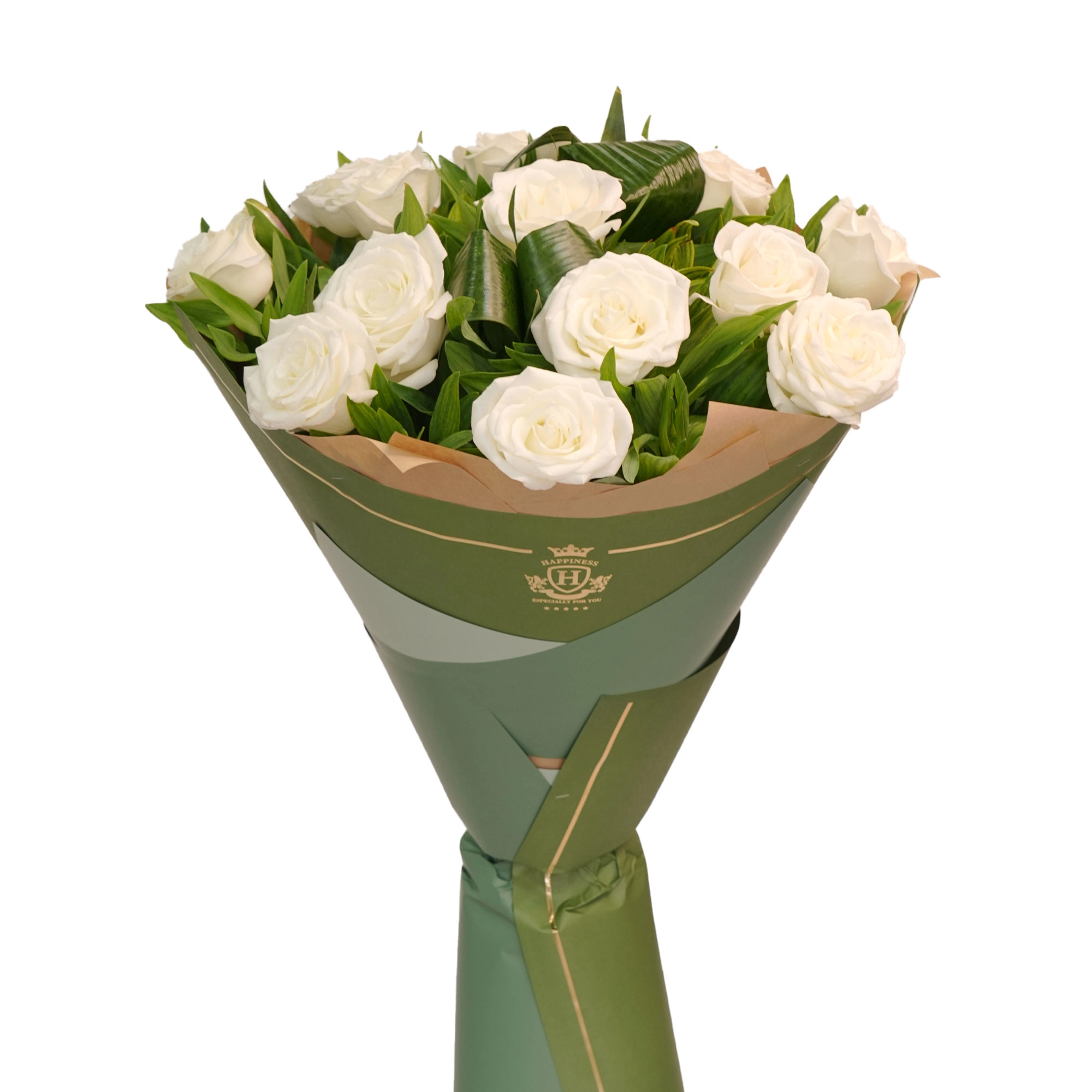 "Oq atirgul" guldastasi (13 dona) arzon