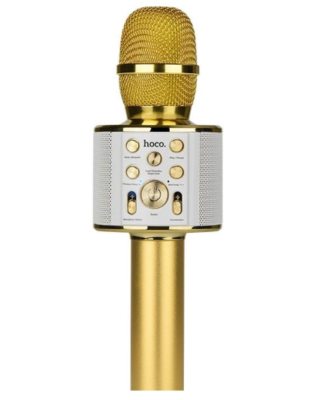 Караоке-микрофон Hoco BK3 Gold купить