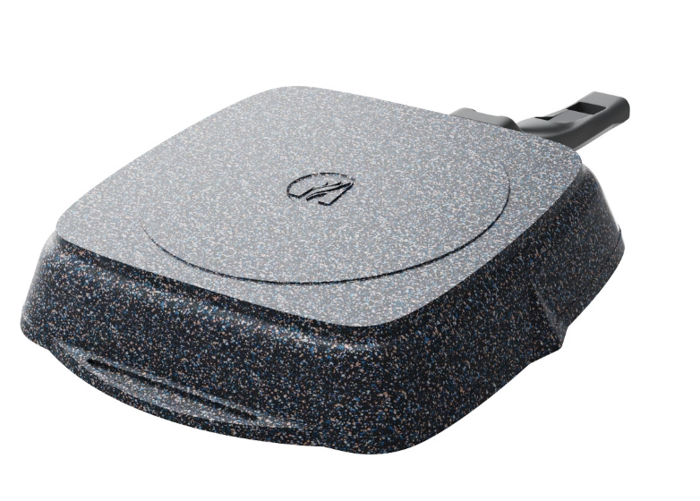 Olinmaydigan tutqichli va qopqog'i bilan kvadrat Toʻq koʻk Mechta tovasi (28sm) bo'lib to'lash