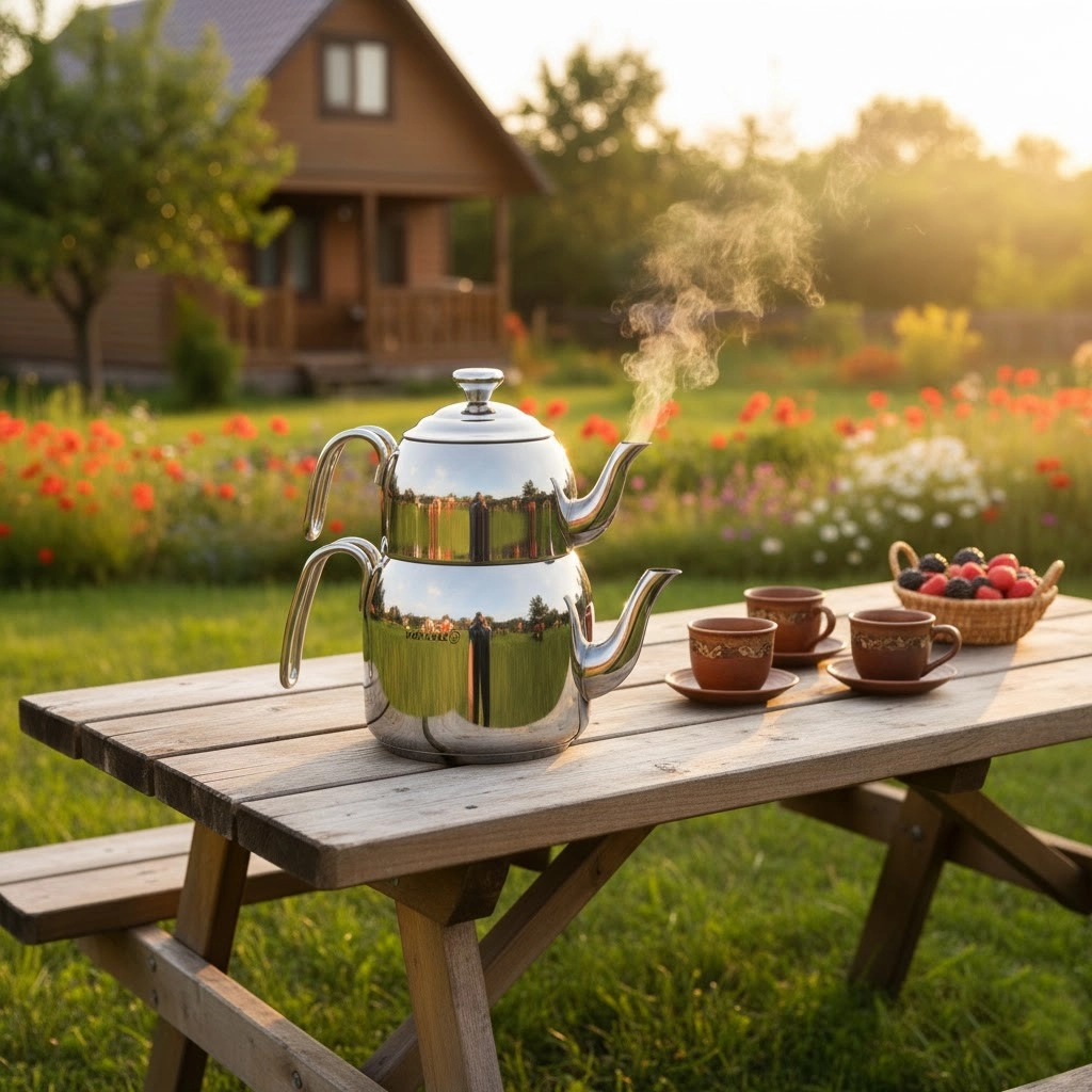 Korkmaz Droppa Midi чайный набор из нержавеющей стали (A056) , Silver онлайн